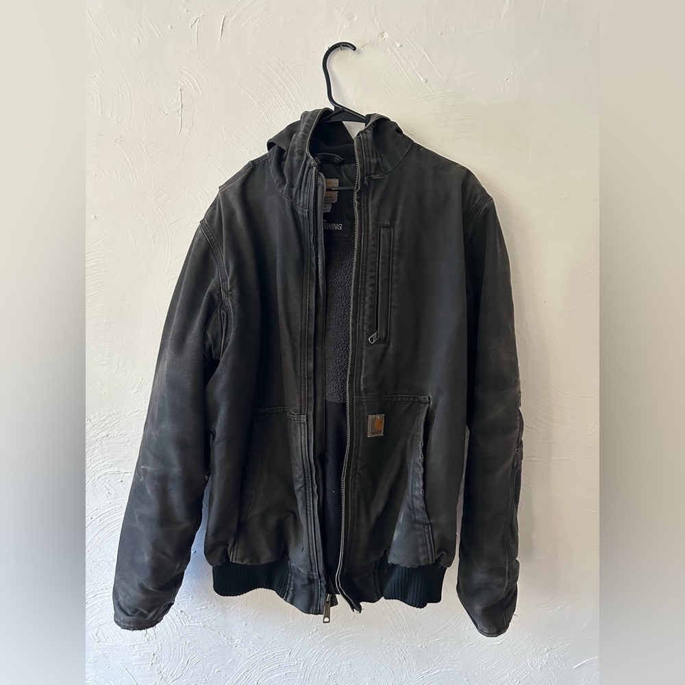 Worn In Carhartt Hooded Zip Coat - Men’s M